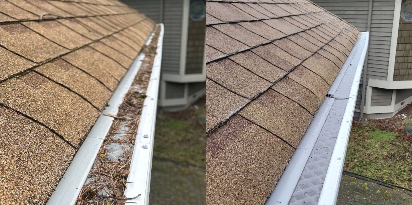 Affordable and professional gutter cleaning in Wenatchee, WA ensuring home protection from water damage.